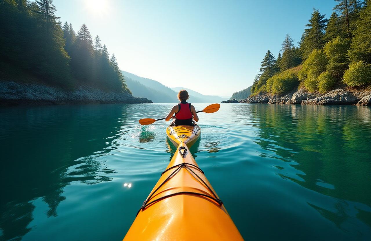 Guided sea kayaking tour in Victoria BC calm waters